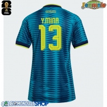 Maglie da calcio Colombia Yerry Mina #13 Seconda Maglia Femminile Mondiali 2026  Manica Corta
